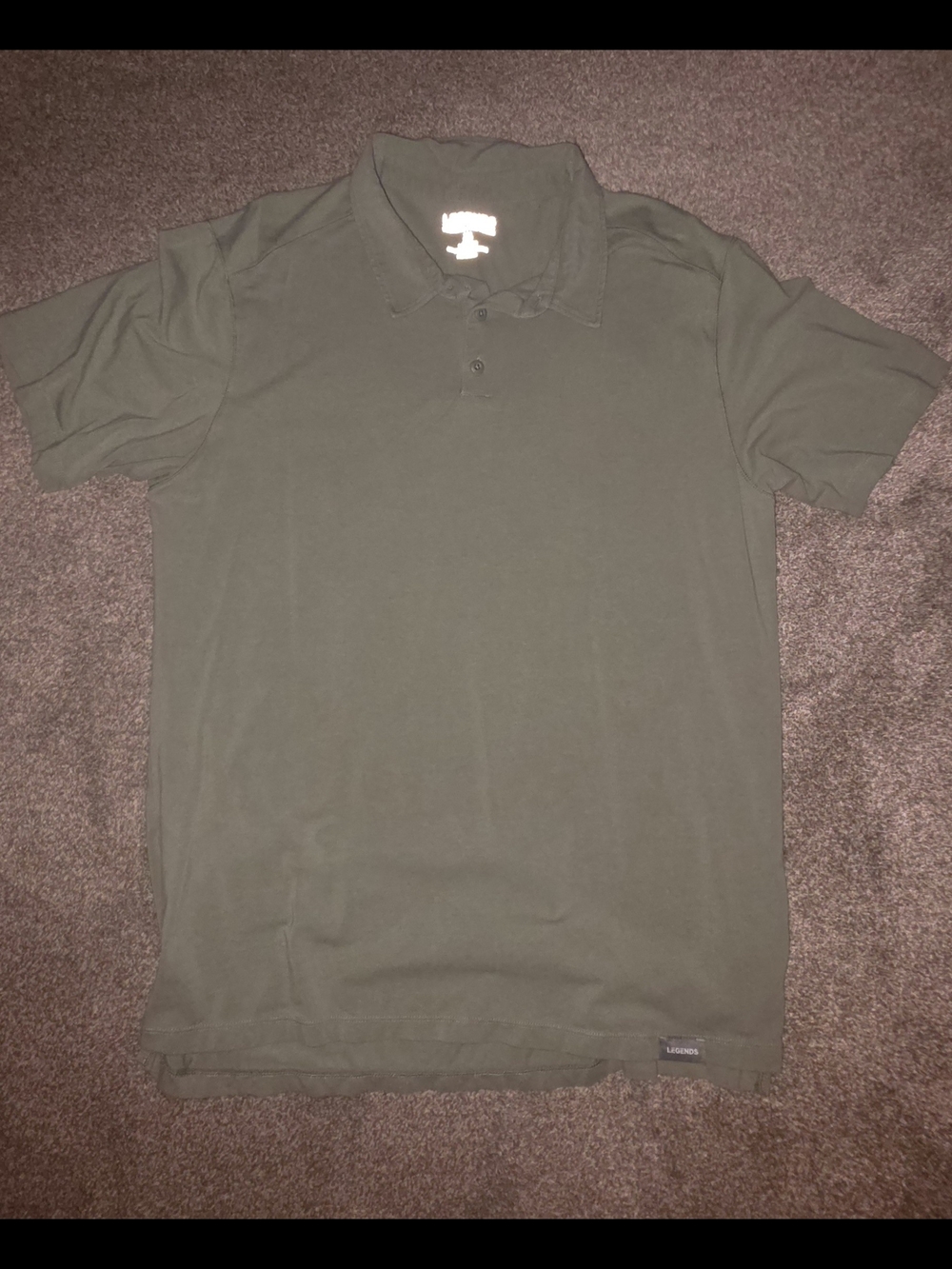 Men's Olive Green Short-Sleeve Polo